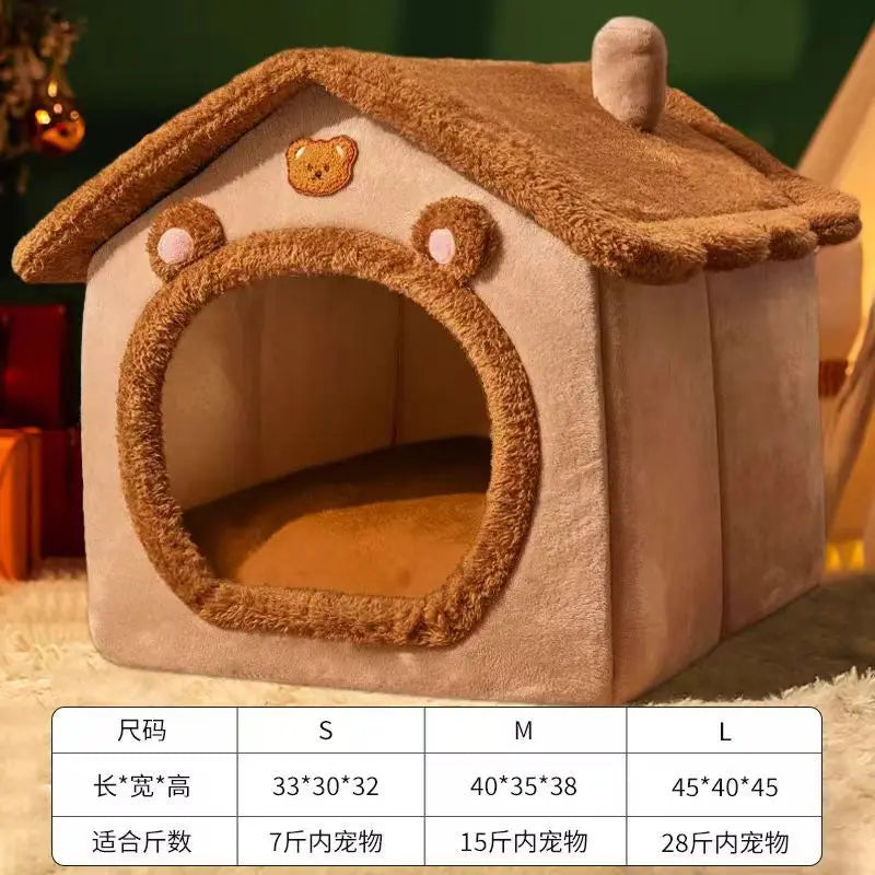 Foldable & Washable Pet House – Cozy Cave for Cats & Small Dogs 🏠🐾 Instabuy Hub