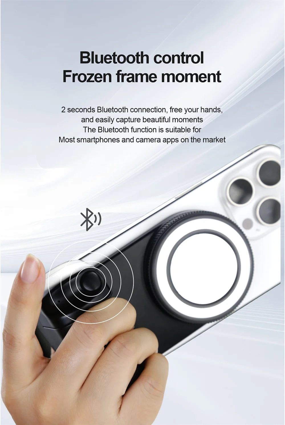 MagSafe Bluetooth Camera Grip with Fill Light Instabuy Hub