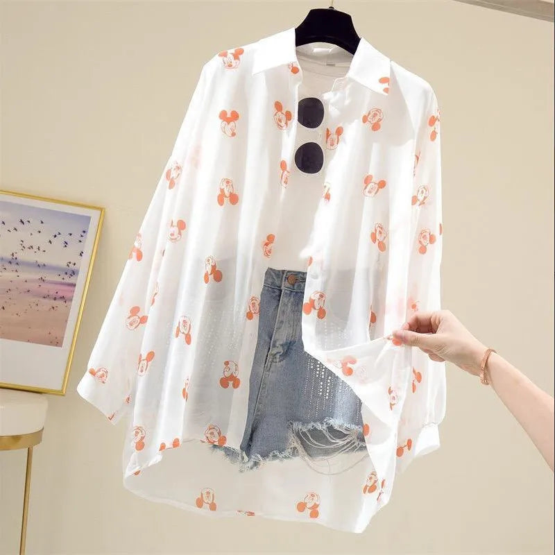 Mickey Mouse Long Sleeve Blouse – Cute & Casual 🎀🌞 Instabuy Hub