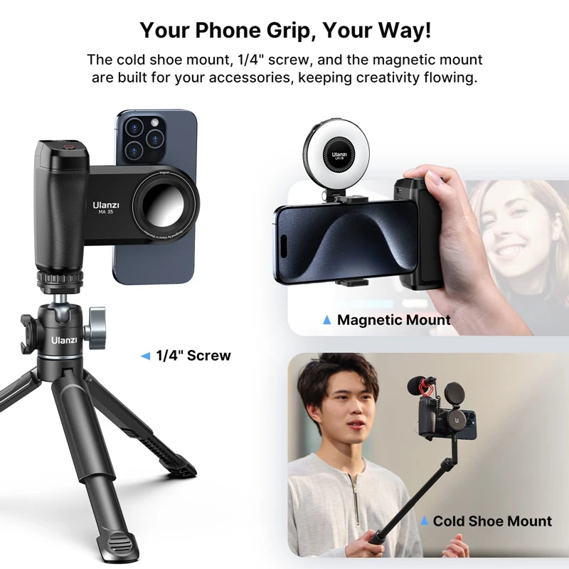 Ulanzi MA35 MagSafe Smartphone Camera Grip – Capture Like a Pro! Instabuy Hub