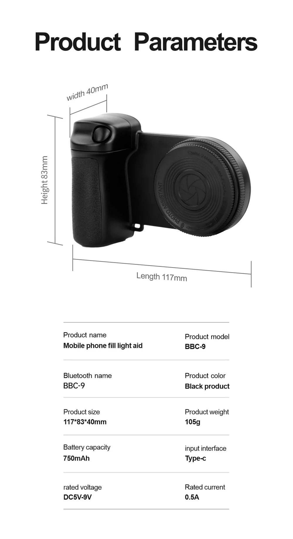 MagSafe Bluetooth Camera Grip with Fill Light Instabuy Hub