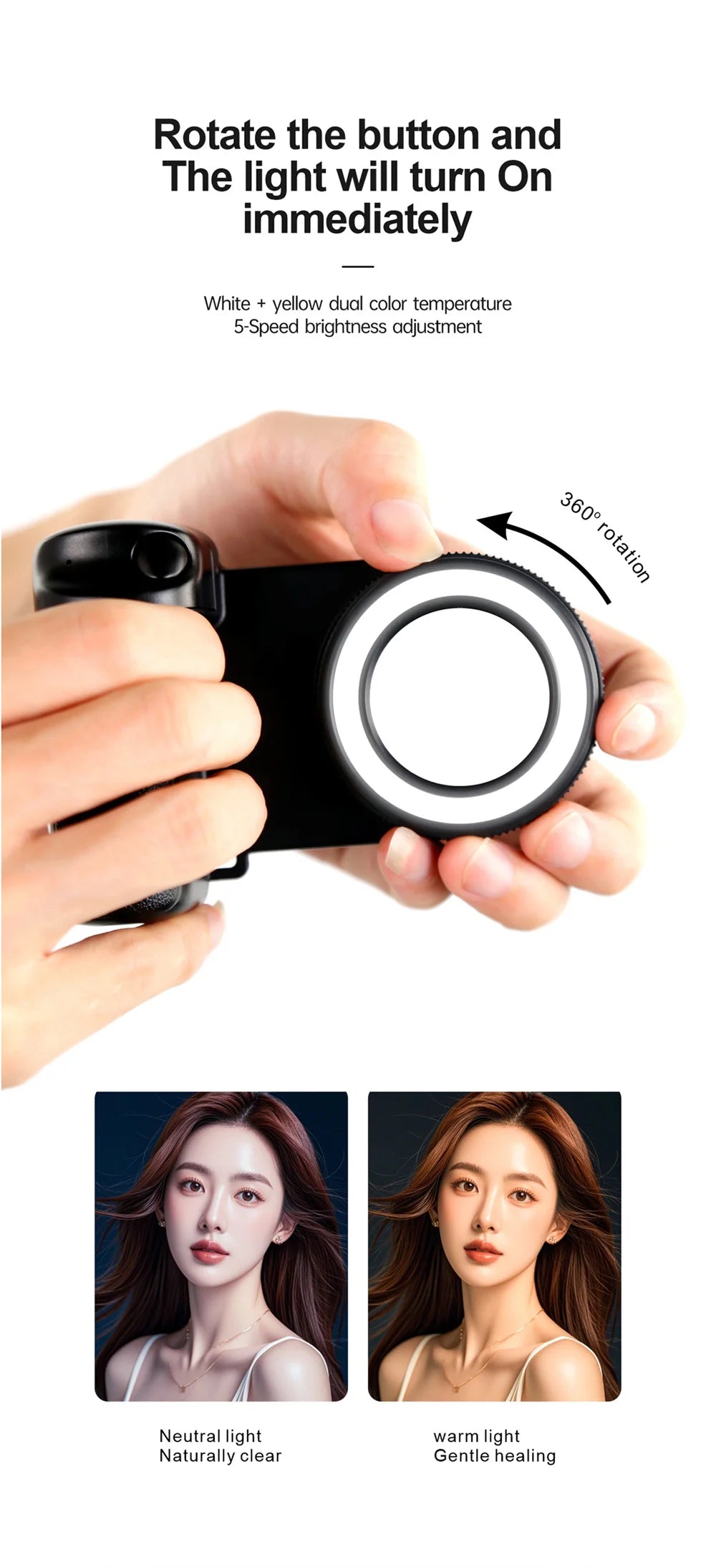 MagSafe Bluetooth Camera Grip with Fill Light Instabuy Hub