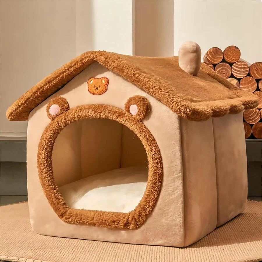 Foldable & Washable Pet House – Cozy Cave for Cats & Small Dogs 🏠🐾 Instabuy Hub