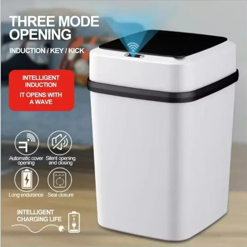 Smart Induction Trash Bin – Touchless, Hygienic & Stylish! Instabuy Hub