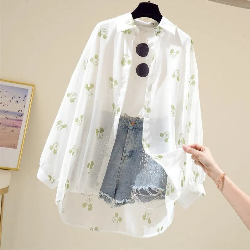 Mickey Mouse Long Sleeve Blouse – Cute & Casual 🎀🌞 Instabuy Hub