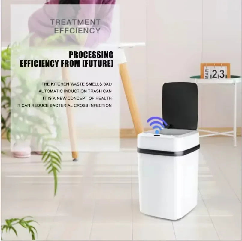 Smart Induction Trash Bin – Touchless, Hygienic & Stylish! Instabuy Hub