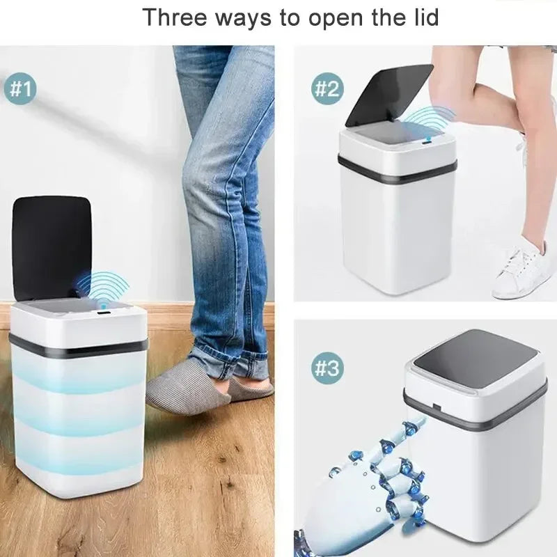 Smart Induction Trash Bin – Touchless, Hygienic & Stylish! Instabuy Hub